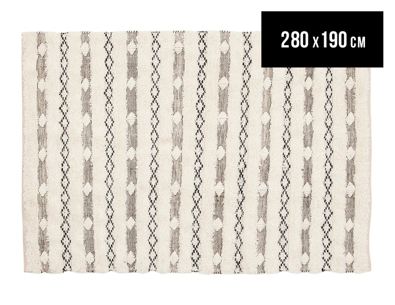 Rug Culture 280x190cm Everest Modern Rug - Ivory