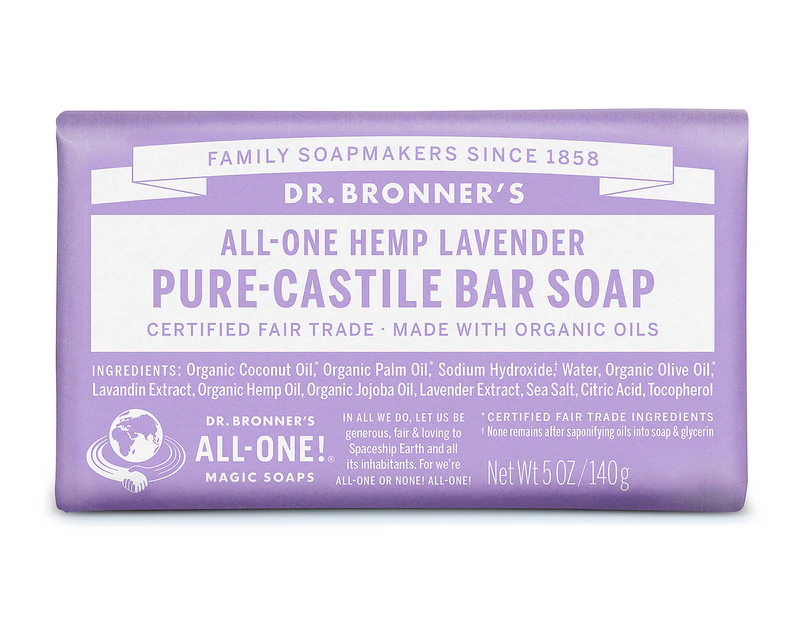 Dr. Bronner's Pure-Castile Soap Bar Lavender 140g