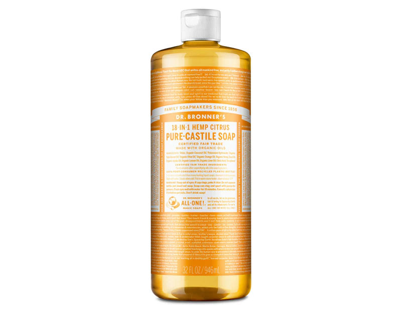 Dr. Bronner's Pure-Castile Liquid Soap Citrus 946mL