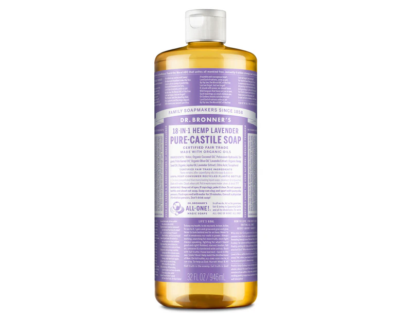 Dr. Bronner's Pure-Castile Liquid Soap Lavender 946mL