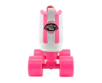 Crazy Skate Co. Girls' Rocket Roller Skates - White/Pink