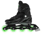 Crazy Skate Co. Kids' Adjustable Inline Skates - Black/Green