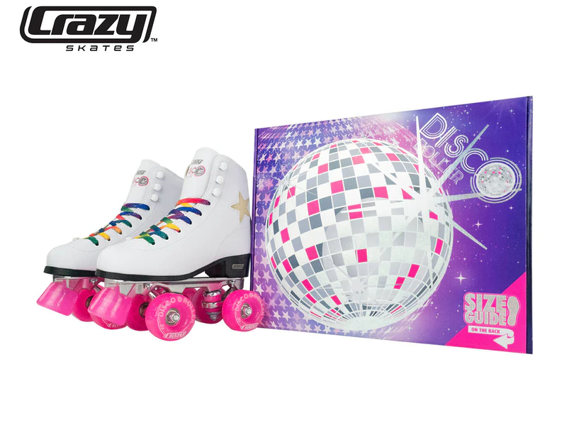 Crazy Skate Co. Kids' Disco Roller Skates - White