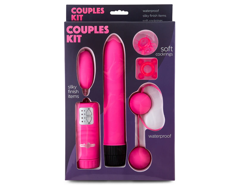 Seven Creations Couples Kit Vibrator & Cock Ring Set  - Pink