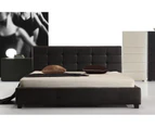 Istyle Milan King Single Bed Frame Pu Leather Black