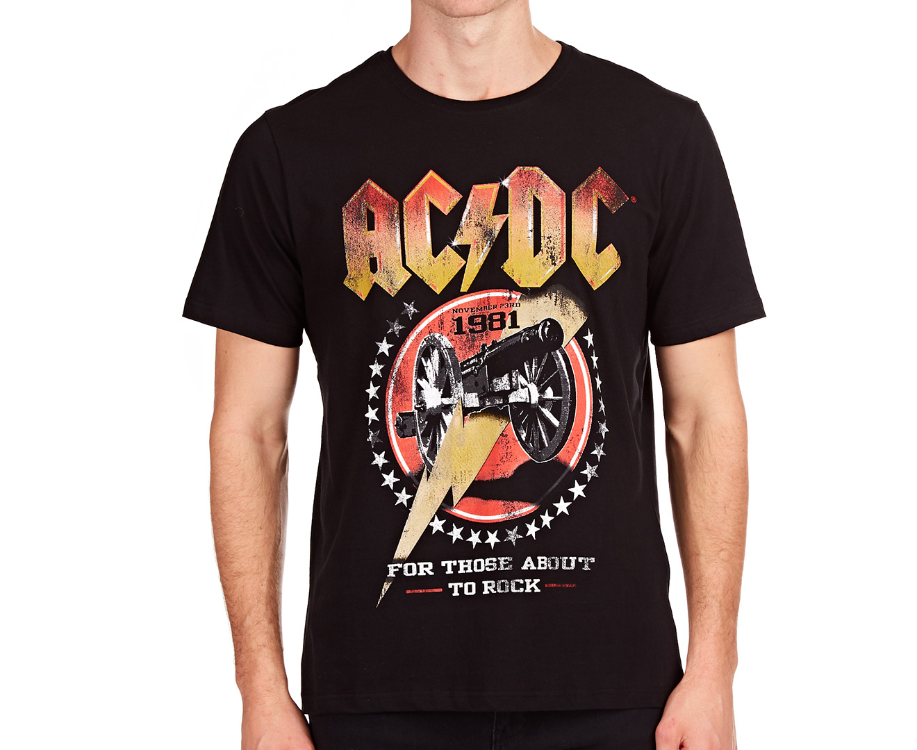 ACDC Men's For Those About To Rock Tee - Black | Catch.com.au