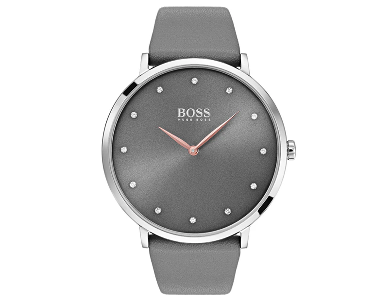 Hugo Boss Women's 40mm Leather Jillian Watch - Grey