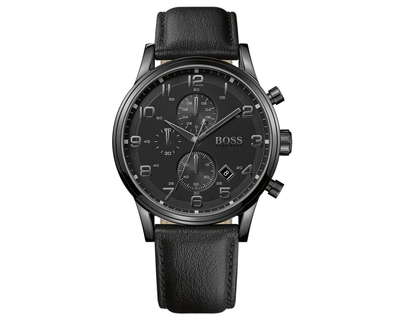 Hugo Boss Men's 44mm Aeroliner Chronograph Watch - Black