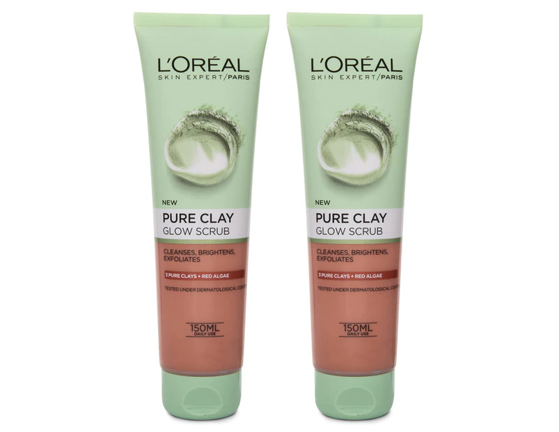 L'Oréal Skin Expert Pure Clay Glow Scrub 150mL