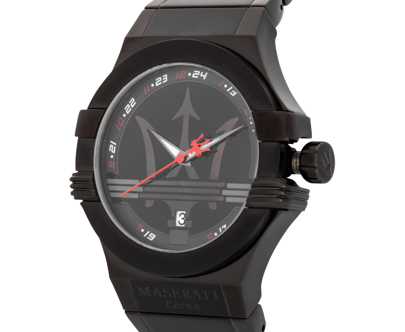 Maserati Men's 42mm Stainless Steel Potenza Watch - Black | Catch.co.nz