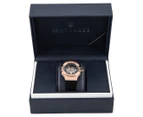 Maserati Men's 40mm Leather Potenza Watch - Rose Gold/Black 