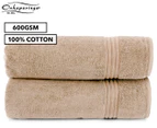 Onkaparinga Ethan 100% Cotton Bath Sheet 2-Pack - Sand