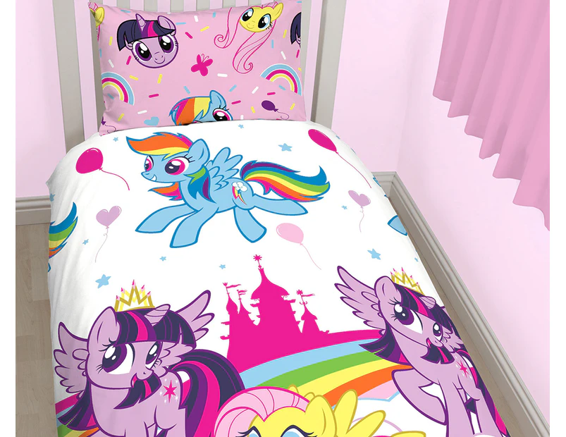 My Little Pony Equestria Single Bed Quilt Cover Set - Multi