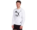 Puma Men's Archive Logo Crew Sweater - White