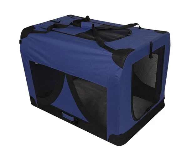 Pet Dog Soft Crate Cat Portable Carrier Cage Kennel Foldable Blue XXXL Bag i.Pet