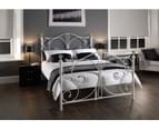 Istyle Christina Double Bed Frame Metal Grey White 1