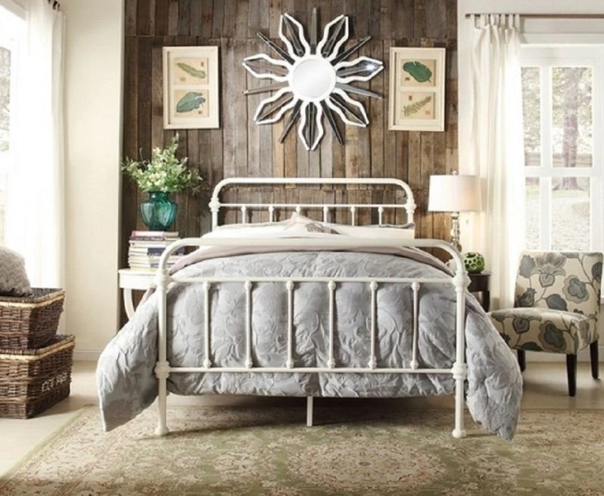 Istyle Monaco Double Bed Frame Metal White