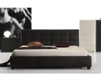 Istyle Milan Queen Bed Frame Pu Leather Black