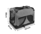i.Pet Pet Soft Crate Dog Cat Portable Carrier Cage Kennel Foldable XXXL Grey Bag