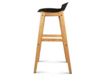 Set of 2 Oak Wood Bar Stools Wooden Barstool Dining Chairs Kitchen Plywood