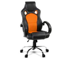 Racing Office Chair Sport Executive Computer Gaming Deluxe PU Leather Mesh Orange