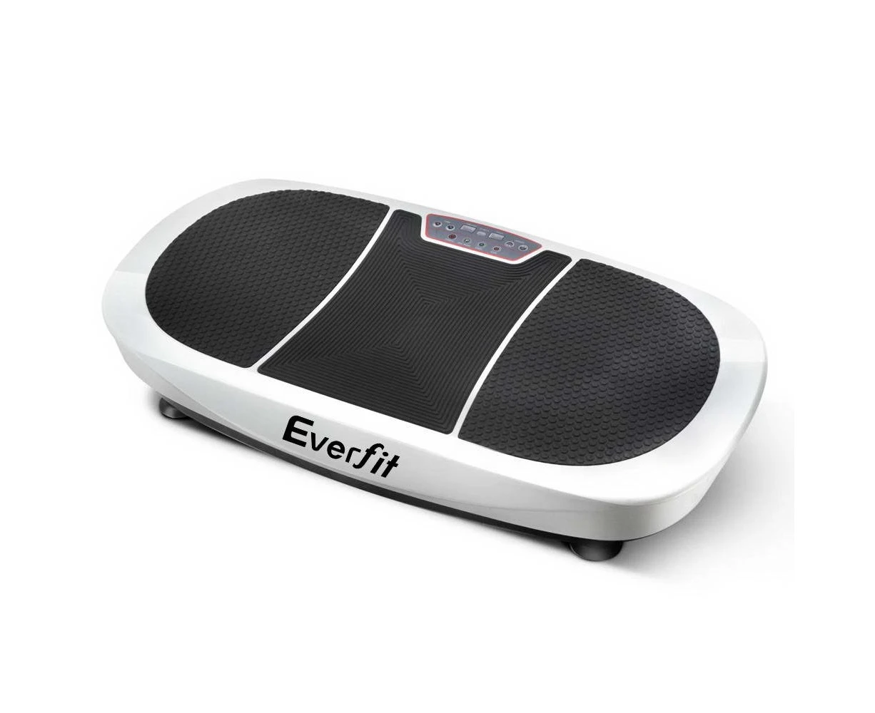 Everfit Vibration Machine Platform Vibrating Plate Home Gym Fitness Body Shaper White