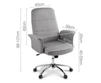 Fabric Office Desk Chair Task Side Conference Student Computer Work Seat Grey Comfortable