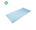 Giselle Bedding Cool Gel Egg Crate Memory Foam Mattress Topper 5CM King Mat