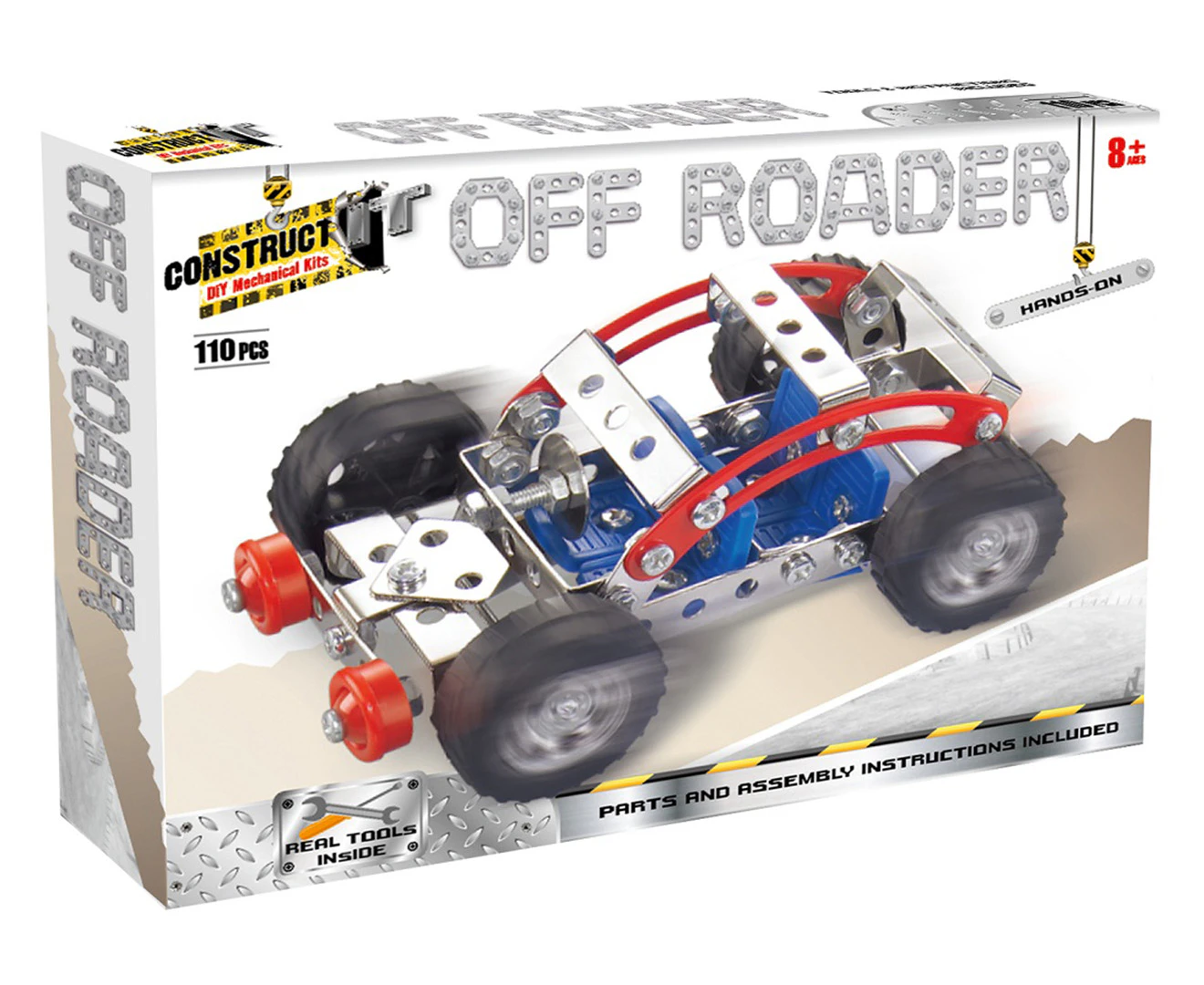 110pc Construct IT DIY Off Roader Vehicle Toy w/ Tools STEM Assembly Kit Kids 8+