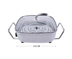 Electric Fry Pan Stone Coated Non Stick Fry Pan Pot Thermostat Control Cookware