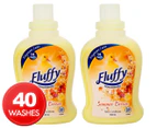 2 x Fluffy Concentrate Fabric Conditioner Summer Breeze 500mL