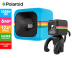Polaroid Cube Lifestyle Action Camera w/ Mr. Monkey Stand - Blue/Black