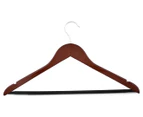 Honey Can Do Cherry Finish Wood Suit Hangers 4-Pack - Brown