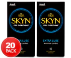 2 x SKYN Extra Lube Condoms 10pk