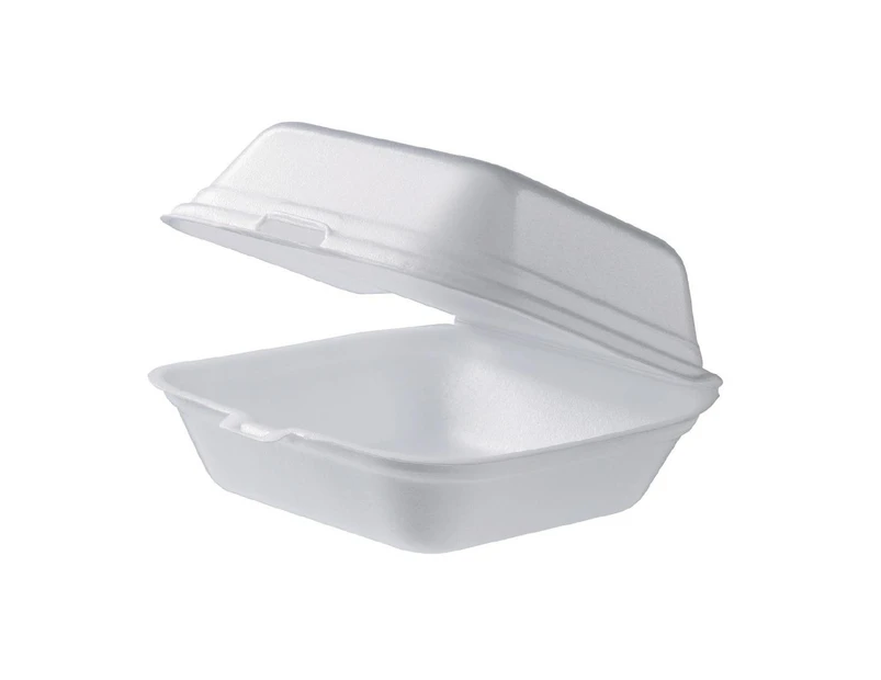 Pack of: 100 Foam Clam Burger Boxes Large