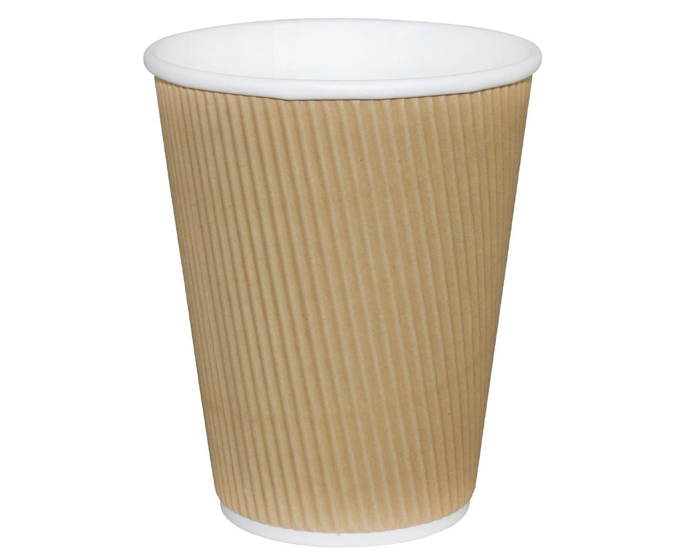 Fiesta Takeaway Coffee Cups Ripple Wall Kraft Preventing Accidental Spills and Avoiding Burns - 340Ml X25