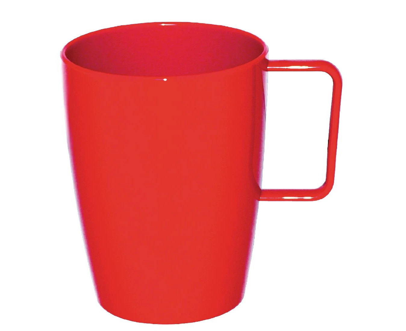 Kristallon Polycarbonate Handled Cups Red 284ml