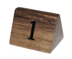 Olympia Acacia Table Number Signs Numbers 1-10