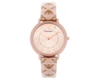 Emporio Armani Women's 32mm AR11010 Leather Watch - Pink/Rose Gold