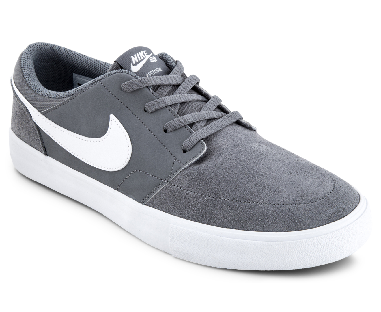 Nike SB Men's Portmore II Solarsoft Shoe - Cool Grey/White/Black ...