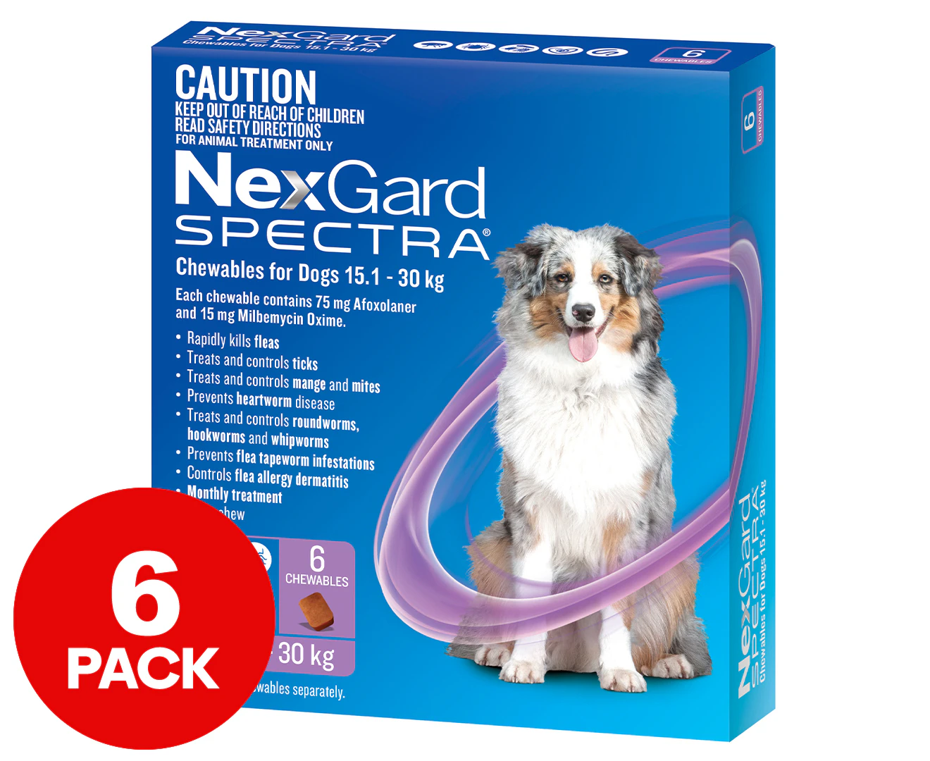 NexGard Spectra Large Dog 15.1-30kg 6 pack