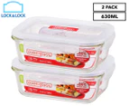 Lock & Lock 630mL Heat Resistant Food Container 2-Pack