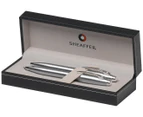 Sheaffer 100 Series Ballpoint Pen & Pencil Set - Chrome/Black ink
