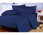 2000tc Five Star Luxury King Bed Sheet Set - Navy