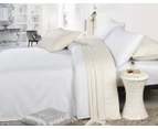 2000tc Five Star Luxury King Bed Sheet Set - White