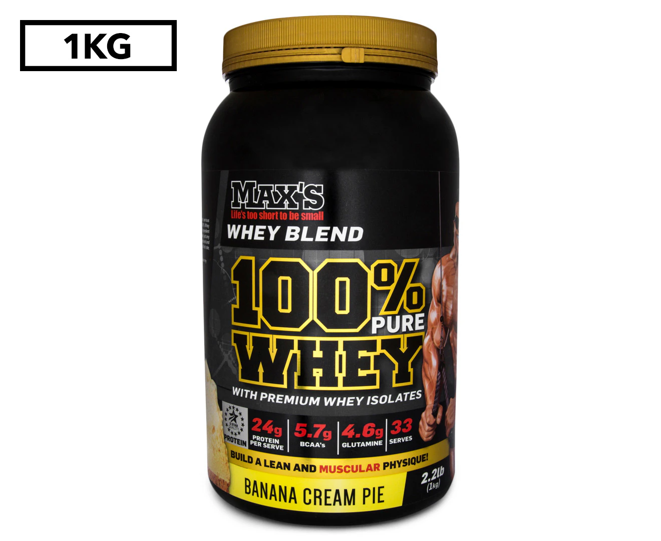 Max's 100% Pure Whey Banana Cream Pie 1kg