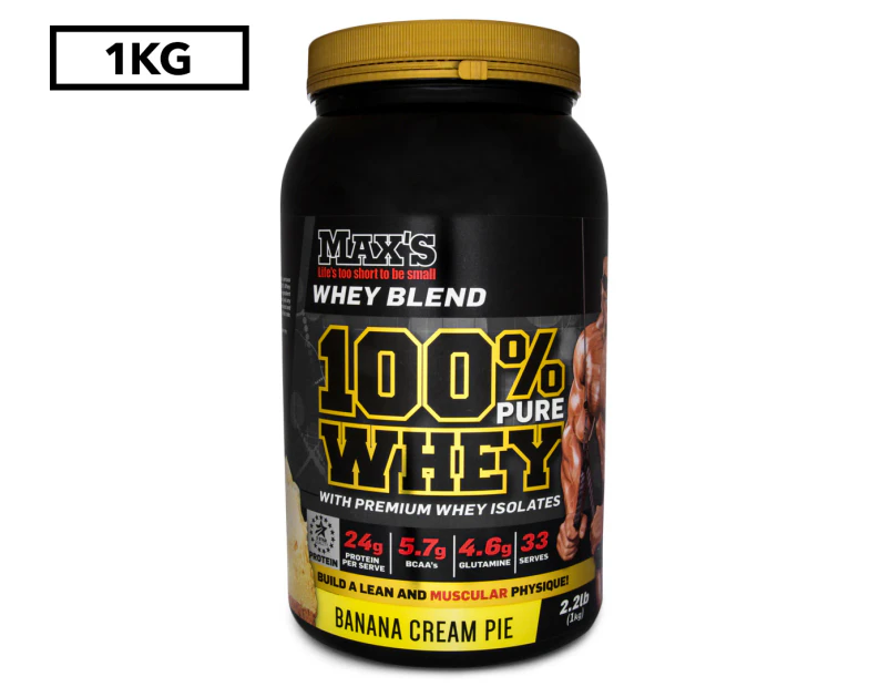 Max's 100% Pure Whey Banana Cream Pie 1kg