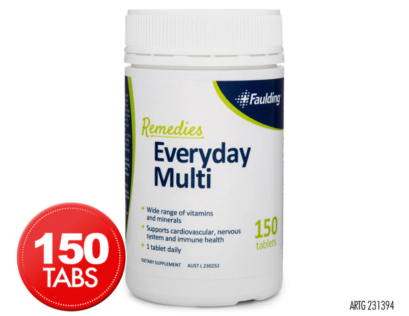 Faulding Remedies Everyday Multi 150 Tabs