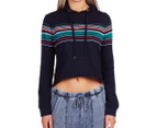 All About Eve Women's Stripe Leave Out Long Sleeve Hoodie - Multi
