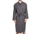 Polo Ralph Lauren Men's Flannel Robe - Charcoal Criss Cross